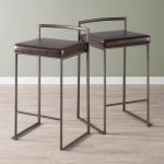 Fuji 26" Industrial Stackable Counter Stools Antique Metal and Bamboo Seat (Set of 3) (Set of 3) 15 Fuji 26" Industrial Stackable Counter Stools Antique Metal and Bamboo Seat (Set of 3) (Set of 3)