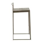 Fuji 26" Industrial Stackable Counter Stools Antique Metal and Bamboo Seat (Set of 3) (Set of 3) 19 Fuji 26" Industrial Stackable Counter Stools Antique Metal and Bamboo Seat (Set of 3) (Set of 3)