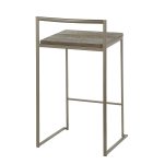 Fuji 26" Industrial Stackable Counter Stools Antique Metal and Bamboo Seat (Set of 3) (Set of 3) 20 Fuji 26" Industrial Stackable Counter Stools Antique Metal and Bamboo Seat (Set of 3) (Set of 3)