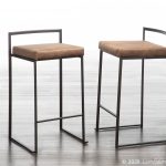 Fuji 26" Industrial Stackable Counter Stools Brown Fabric (Set of 3) (Set of 3) 12 Fuji 26" Industrial Stackable Counter Stools Brown Fabric (Set of 3) (Set of 3)