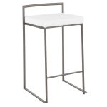 Fuji 26 Industrial White Velvet Counter Stools (Set of 3) 11 Fuji 26 Industrial White Velvet Counter Stools (Set of 3)