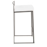 Fuji 26 Industrial White Velvet Counter Stools (Set of 3) 12 Fuji 26 Industrial White Velvet Counter Stools (Set of 3)