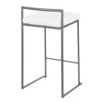 Fuji 26 Industrial White Velvet Counter Stools (Set of 3) 13 Fuji 26 Industrial White Velvet Counter Stools (Set of 3)