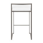 Fuji 26 Industrial White Velvet Counter Stools (Set of 3) 14 Fuji 26 Industrial White Velvet Counter Stools (Set of 3)