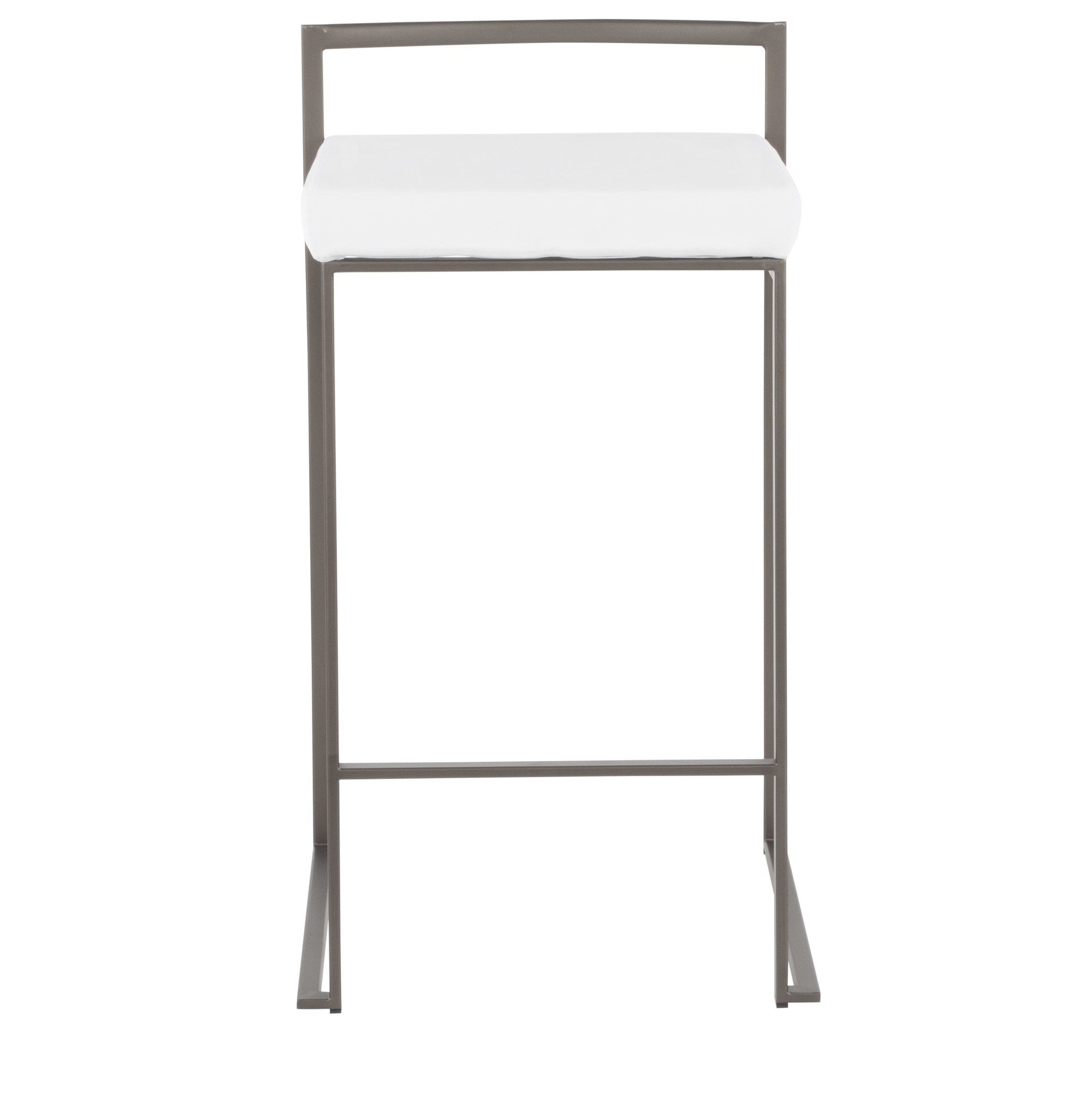 Fuji 26 Industrial White Velvet Counter Stools (Set of 3) 6 Fuji 26 Industrial White Velvet Counter Stools (Set of 3) - Image 6