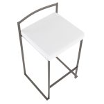 Fuji 26 Industrial White Velvet Counter Stools (Set of 3) 16 Fuji 26 Industrial White Velvet Counter Stools (Set of 3)