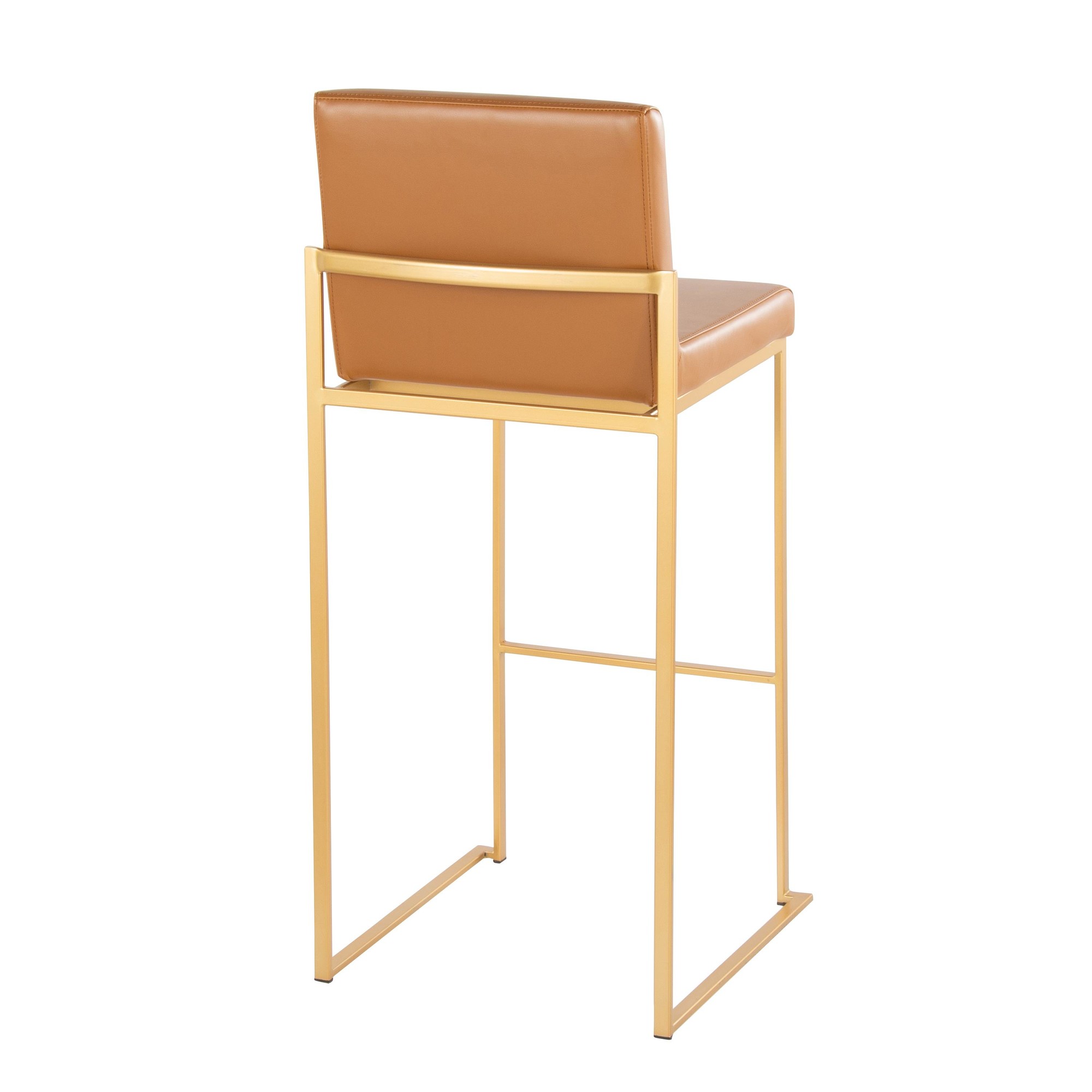 Fuji 30 Gold Camel Contemporary High Back Barstool (Set of 2) 6 Fuji 30 Gold Camel Contemporary High Back Barstool (Set of 2) - Image 6