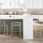Fuji 30 Gold Grey Faux Leather Contemporary Barstool (Set of 3) 11 Fuji 30 Gold Grey Faux Leather Contemporary Barstool (Set of 3)