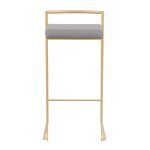 Fuji 30 Gold Grey Faux Leather Contemporary Barstool (Set of 3) 17 Fuji 30 Gold Grey Faux Leather Contemporary Barstool (Set of 3)
