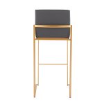 Fuji 30 Gold Grey Faux Leather Contemporary Barstools (Set of 3) 14 Fuji 30 Gold Grey Faux Leather Contemporary Barstools (Set of 3)
