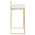 Fuji 30 Gold White Velvet Contemporary Barstool (Set of 3) 14 Fuji 30 Gold White Velvet Contemporary Barstool (Set of 3)