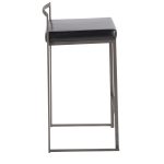 Fuji Antique Black Faux Leather Industrial Counter Stools (Set of 2) 17 Fuji Antique Black Faux Leather Industrial Counter Stools (Set of 2)