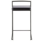 Fuji Antique Black Faux Leather Industrial Counter Stools (Set of 2) 20 Fuji Antique Black Faux Leather Industrial Counter Stools (Set of 2)