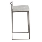 Fuji Antique Industrial Light Grey Cowboy Fabric Counter Stools (Set of 2) 17 Fuji Antique Industrial Light Grey Cowboy Fabric Counter Stools (Set of 2)