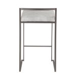 Fuji Antique Industrial Light Grey Cowboy Fabric Counter Stools (Set of 2) 19 Fuji Antique Industrial Light Grey Cowboy Fabric Counter Stools (Set of 2)