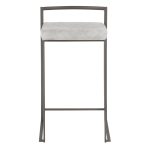 Fuji Antique Industrial Light Grey Cowboy Fabric Counter Stools (Set of 2) 20 Fuji Antique Industrial Light Grey Cowboy Fabric Counter Stools (Set of 2)