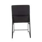 Fuji Black High-Back Contemporary Dining Chairs (Set of 2)