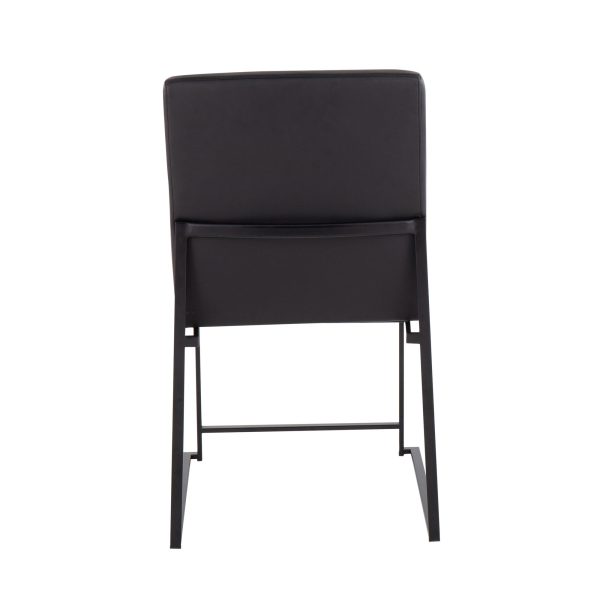 Fuji Black High Back Contemporary Dining Chairs Set of 2 10
