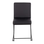Fuji Black High-Back Contemporary Dining Chairs (Set of 2)