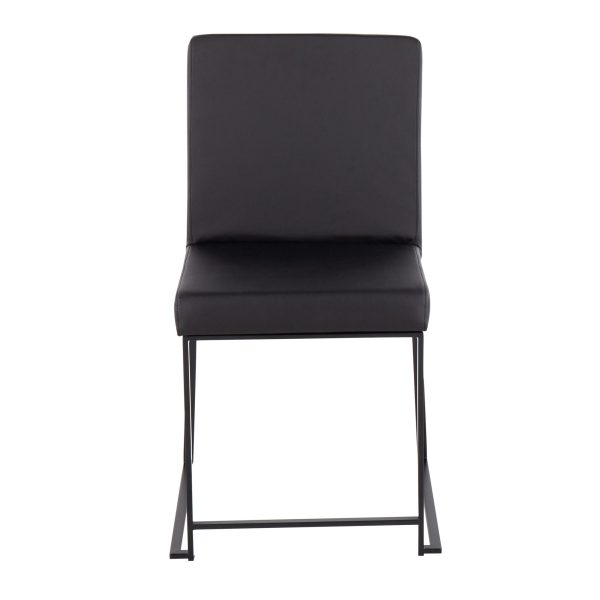 Fuji Black High Back Contemporary Dining Chairs Set of 2 11
