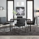 Fuji Black High-Back Contemporary Dining Chairs (Set of 2)