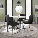 Fuji Black High-Back Contemporary Dining Chairs (Set of 2)