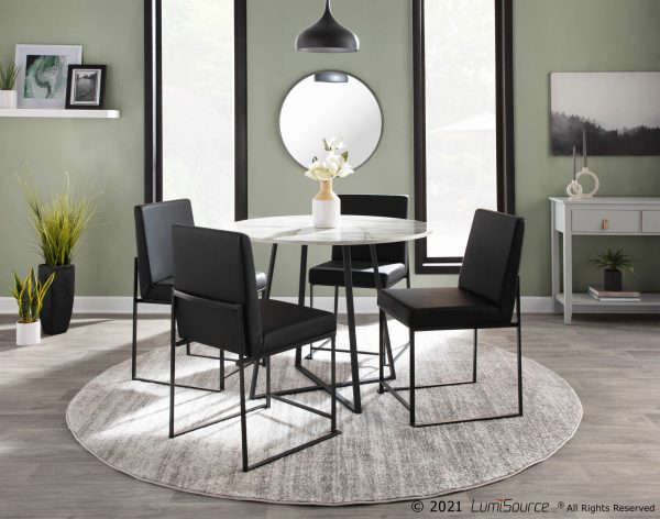 Fuji Black High Back Contemporary Dining Chairs Set of 2 2