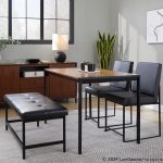 Fuji Black High-Back Contemporary Dining Chairs (Set of 2)