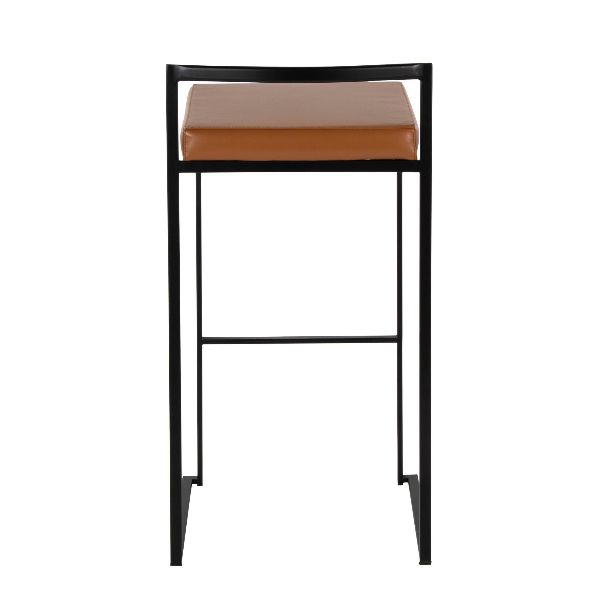 Fuji Black Metal Camel Contemporary Stackable Barstools 30" (Set of 2) 6 Fuji Black Metal Camel Contemporary Stackable Barstools 30" (Set of 2) - Image 6