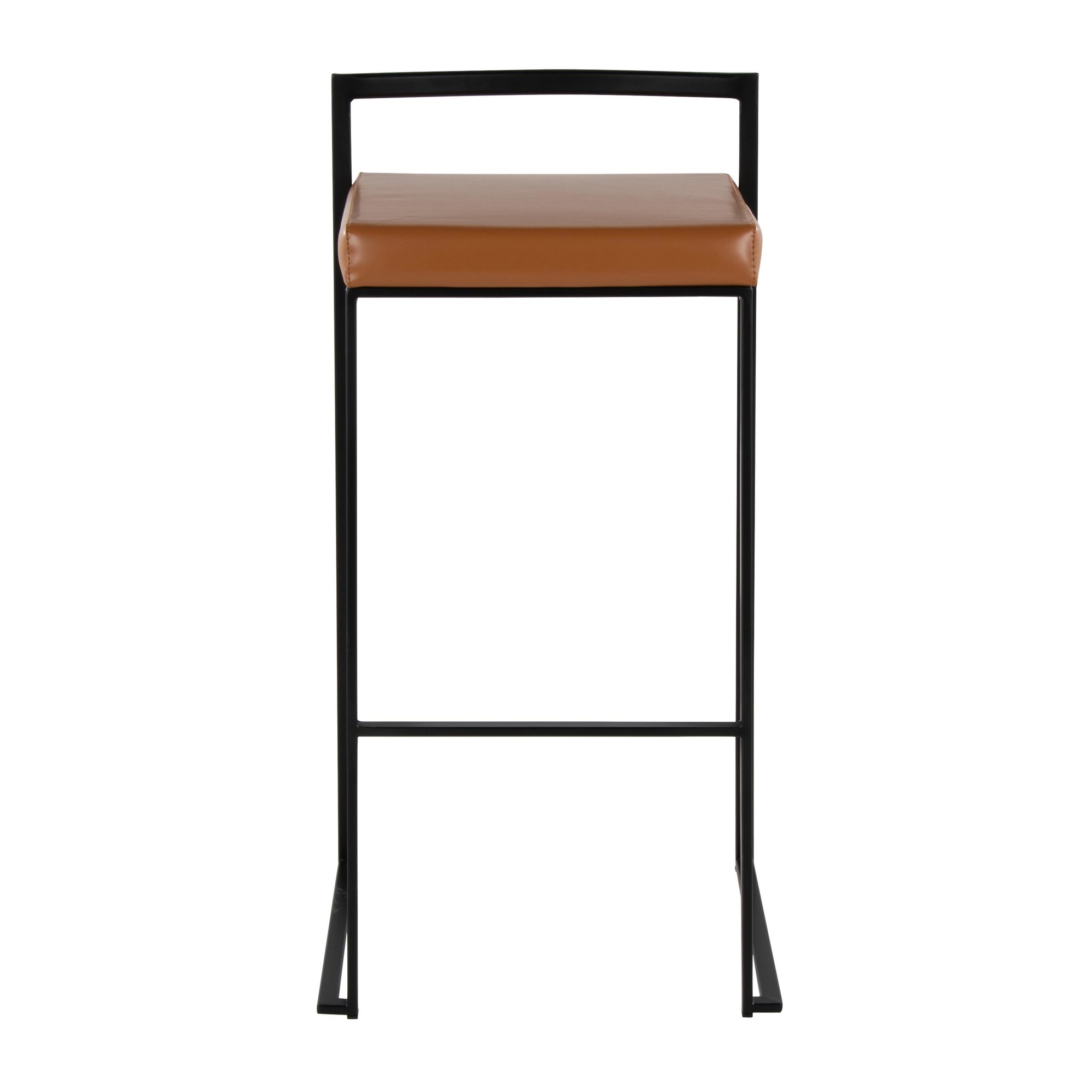 Fuji Black Metal Camel Contemporary Stackable Barstools 30" (Set of 2) 7 Fuji Black Metal Camel Contemporary Stackable Barstools 30" (Set of 2) - Image 7