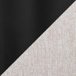 Fuji Black Steel Beige Fabric High-Back Dining Chairs (Set of 2)