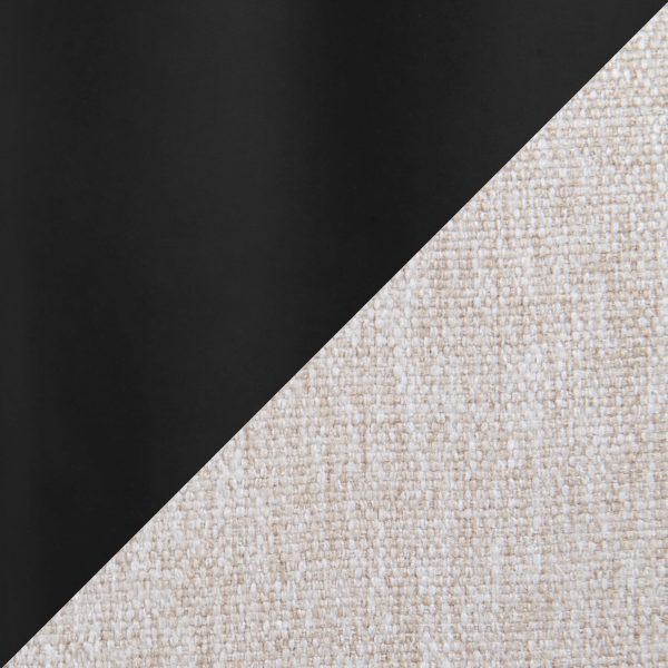 Fuji Black Steel Beige Fabric High Back Dining Chairs Set of 2 13