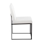Fuji Black Steel White Faux Leather High Back Dining Chairs (Set of 2) 27 Fuji Black Steel White Faux Leather High Back Dining Chairs (Set of 2)