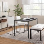 Fuji Black Steel White Faux Leather High Back Dining Chairs (Set of 2) 20 Fuji Black Steel White Faux Leather High Back Dining Chairs (Set of 2)