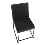 Fuji Black Velvet High Back Contemporary Dining Chairs (Set of 2) 23 Fuji Black Velvet High Back Contemporary Dining Chairs (Set of 2)