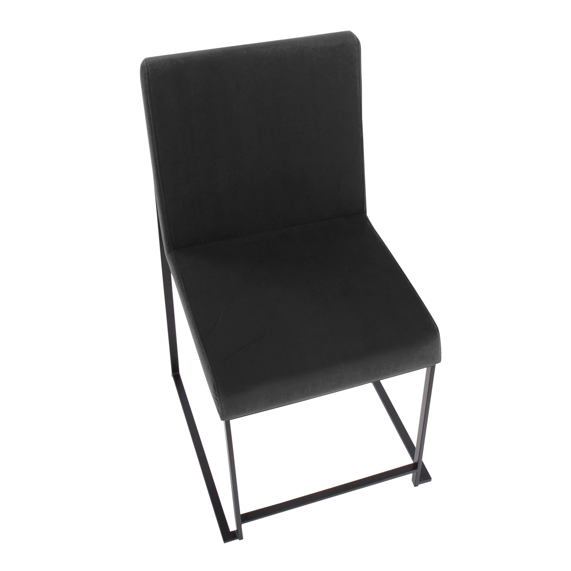 Fuji Black Velvet High Back Contemporary Dining Chairs (Set of 2) 11 Fuji Black Velvet High Back Contemporary Dining Chairs (Set of 2) - Image 11