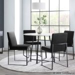 Fuji Black Velvet High Back Contemporary Dining Chairs (Set of 2) 15 Fuji Black Velvet High Back Contemporary Dining Chairs (Set of 2)