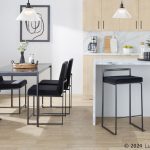 Fuji Black Velvet High Back Contemporary Dining Chairs (Set of 2) 16 Fuji Black Velvet High Back Contemporary Dining Chairs (Set of 2)