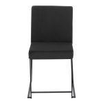 Fuji Black Velvet High Back Contemporary Dining Chairs (Set of 2) 22 Fuji Black Velvet High Back Contemporary Dining Chairs (Set of 2)