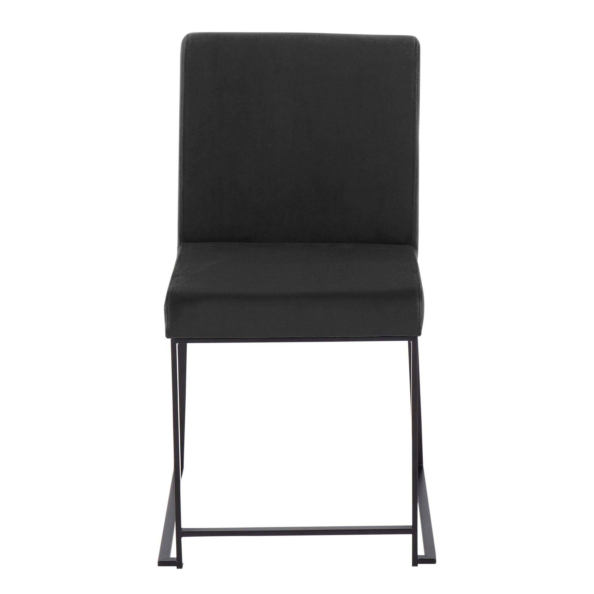 Fuji Black Velvet High Back Contemporary Dining Chairs (Set of 2) 10 Fuji Black Velvet High Back Contemporary Dining Chairs (Set of 2) - Image 10