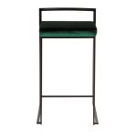 Fuji Black and Green Velvet Contemporary Counter Stools (Set of 2) 25 Fuji Black and Green Velvet Contemporary Counter Stools (Set of 2)