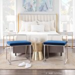 Fuji Blue Velvet Contemporary Stackable Dining Chairs (Set of 2) 14 Fuji Blue Velvet Contemporary Stackable Dining Chairs (Set of 2)