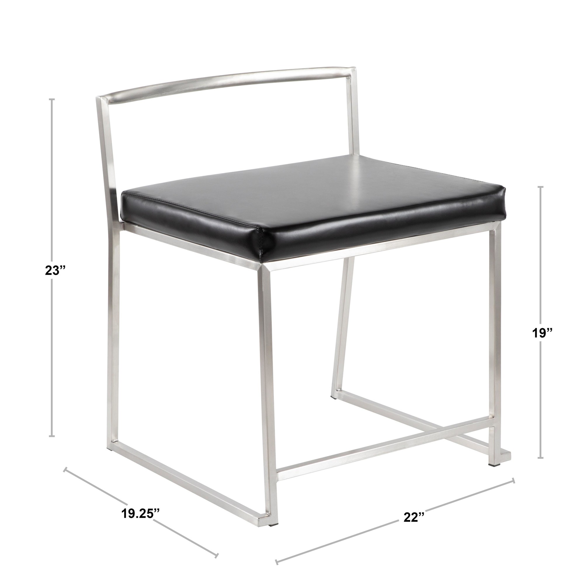 Fuji Blue Velvet Contemporary Stackable Dining Chairs (Set of 2) 11 Fuji Blue Velvet Contemporary Stackable Dining Chairs (Set of 2) - Image 11