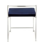 Fuji Blue Velvet Contemporary Stackable Dining Chairs (Set of 2) 20 Fuji Blue Velvet Contemporary Stackable Dining Chairs (Set of 2)