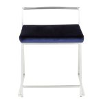Fuji Blue Velvet Contemporary Stackable Dining Chairs (Set of 2) 21 Fuji Blue Velvet Contemporary Stackable Dining Chairs (Set of 2)