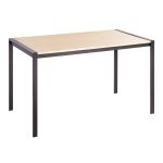Fuji Contemporary Black Metal Natural Wood Dining Table 11 Fuji Contemporary Black Metal Natural Wood Dining Table