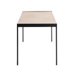 Fuji Contemporary Black Metal Natural Wood Dining Table 12 Fuji Contemporary Black Metal Natural Wood Dining Table