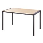 Fuji Contemporary Black Metal Natural Wood Dining Table 13 Fuji Contemporary Black Metal Natural Wood Dining Table