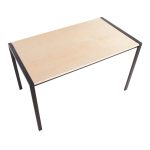 Fuji Contemporary Black Metal Natural Wood Dining Table 15 Fuji Contemporary Black Metal Natural Wood Dining Table