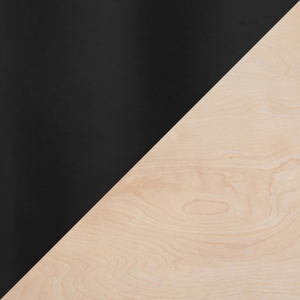 Fuji Contemporary Black Metal Natural Wood Dining Table 7